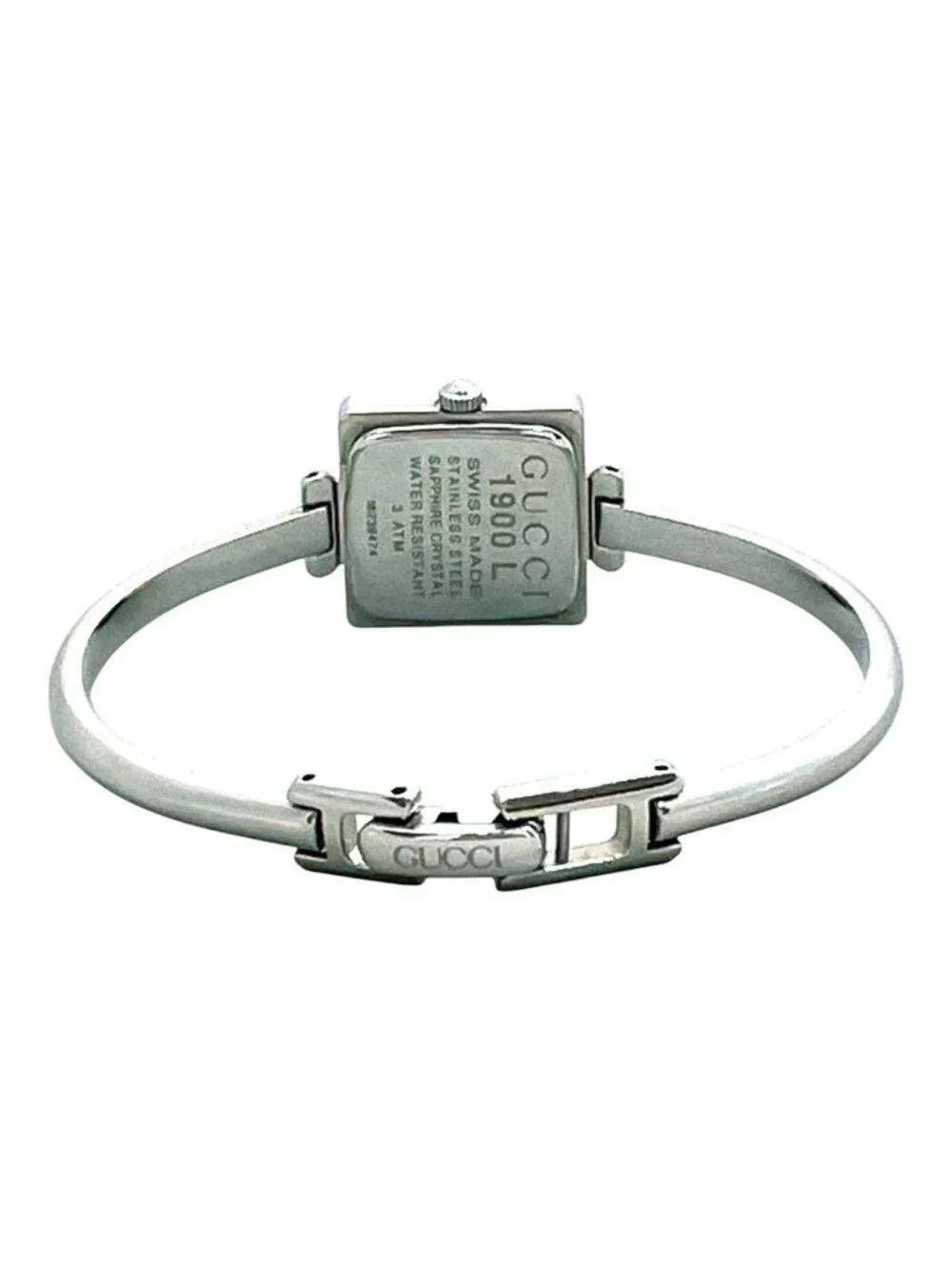 Gucci Bangle Watch SS Quartz Pink Shell Dial
